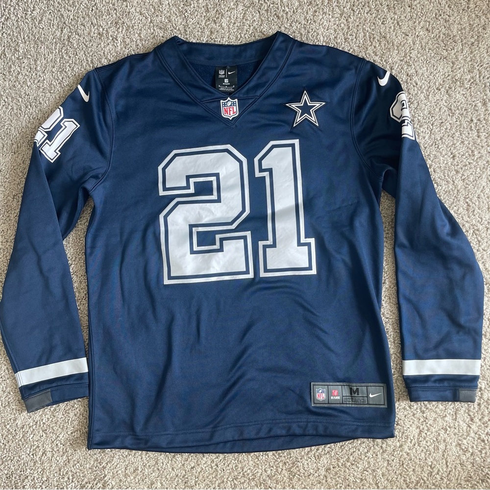 Nike Dallas NFL 21 Elliott Long Sleeve Fleece Jersey Pullover